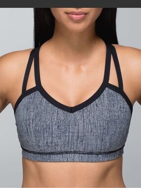 Lululemon Water Bound Bra Burlap Texture Black Dune / Black Size 2